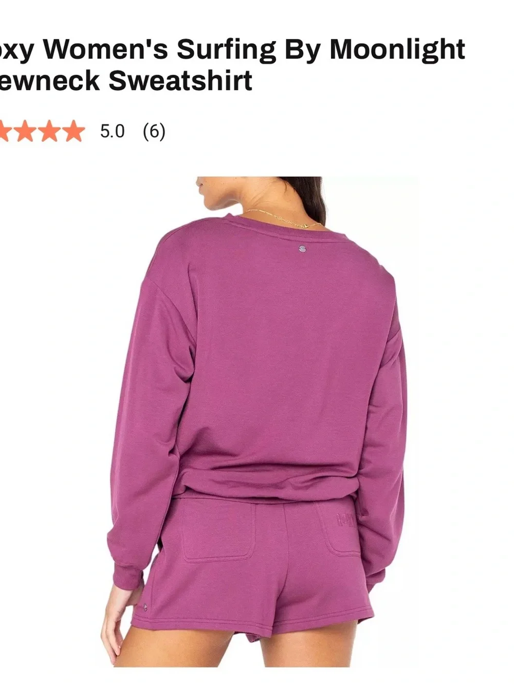 Women's Lounge Set - Magenta Sweatshirt & Shorts